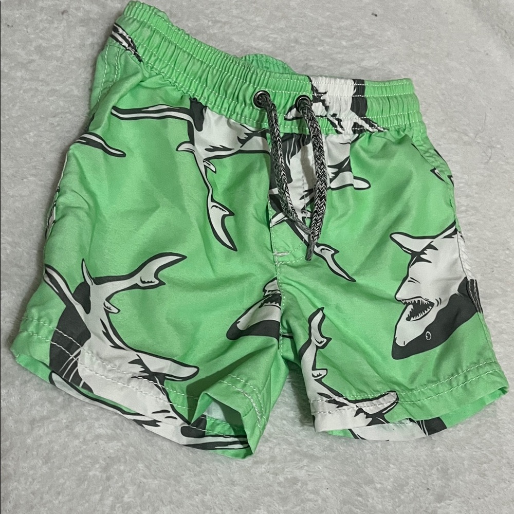 Carter's Mint Shark Pattern Swim Shorts